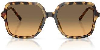 Dolce & Gabbana 55mm Square Sunglasses in Yellow Havana/yellow Grey at Nordstrom