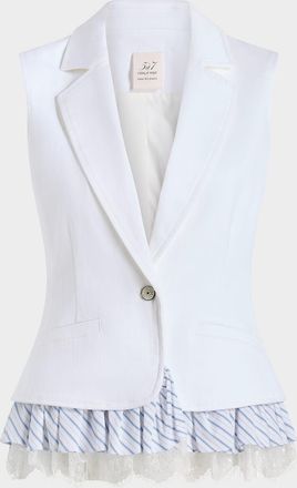 Cinq à Sept Roxie Le Petit Ruffle Denim Vest