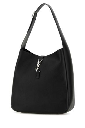 Saint Laurent Womens Black Leather Le 5 &Atilde; 7 Shoulder Bag Nero Borse A Mano