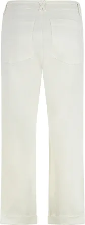 ASKK NY Womens Straight-Leg Trousers Beige Cotton Straight