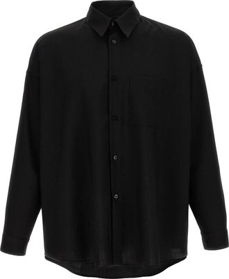 Marni Cool Wool Shirt - Heren - Casual Overhemden - Zwart - L - Wol - Overhemden