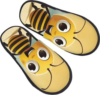 Generic House Slippers Cartoon Bee Soft Slippers Breathable Indoor Shoes For Men Bedroom Hotel M