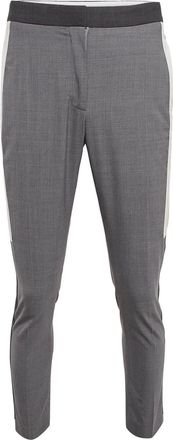 Burberry side stripe wool-blend straight trousers - Grey