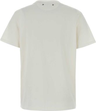 Golden Goose Womens White Cotton T-Shirt Vintagewhite Exterior