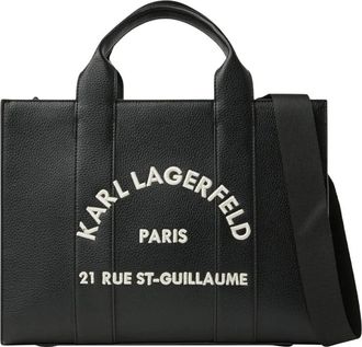 Karl Lagerfeld K/Rsg MD Square Tote Peb Emb - Dames - Tassen - Zwart - Maat: ONE Size