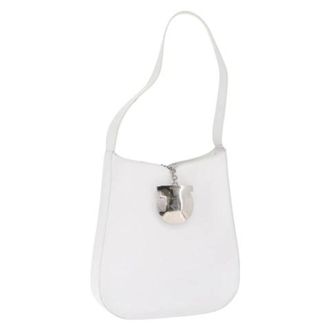 Ferragamo Pre-owned Shoulder Bags, female, White, Size: ONE SIZE Pre-owned Leather Shoulder Bag