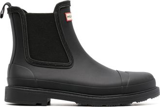 Hunter Commando Chelsea boots - women - Rubber/Rubber/Fabric - 3 - Black