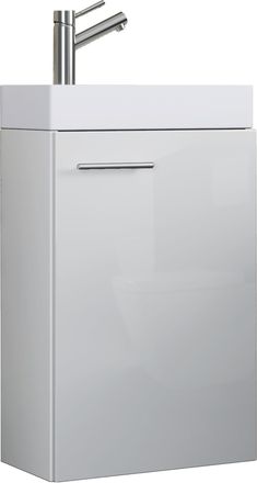 ebuy24 Ebuy24 - Set Vcm De 2 Piezas Lavadero Para Invitados Wc Ba&ntilde;o De Invitados Lavabo Juego De Ba&ntilde;o - Slito (blanco)