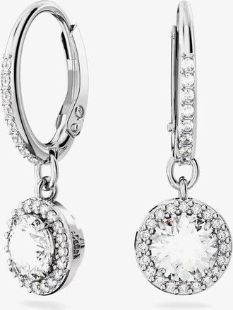 Swarovski Ladies Constella Silver Dropper Hoop Earrings 5636270