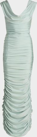 Black Halo Evangeline Ruched Gown