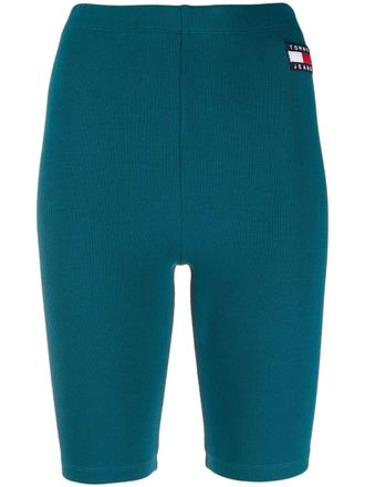 Tommy Jeans Shorts da ciclismo con applicazione - Blu