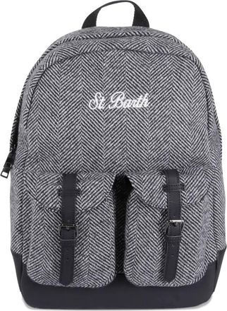 MC2 Saint Barth Zaino con motivo a spina di pesce e fibbia - Grigio