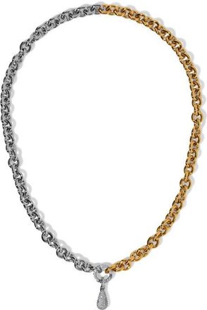 Nadri Gemini Pav&eacute; Drop Chain Necklace in Gold at Nordstrom