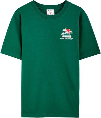 Casablanca Casablanca Montagne Ondul&egrave;e Printed T-shirt - Green - XL