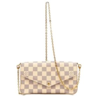 Louis Vuitton Pre-owned Damier Azur Schoudertas - Dames - Pre-owned - Beige - Maat: ONE Size