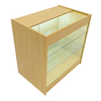 MonsterShop LED Retail Shop Counter K900 - Maple in Beige