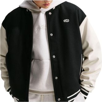 Nike (WMNS) Nike x Caitlin Clark Varsity Jacket Black Pale Ivory JA1575-010