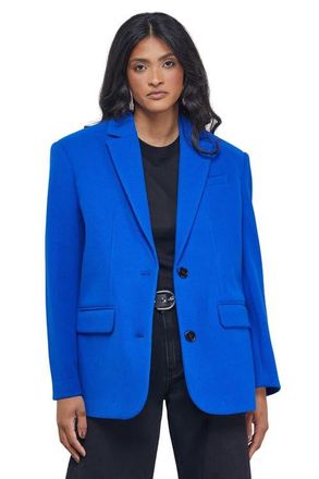 Warehouse Oversized Blazer Coat in Dark Blue at Nordstrom, Size 12