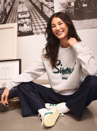 Simons Womens 1840 embroidery fleece-lined sweatshirt Our History, Our Heritage Collection Unisex