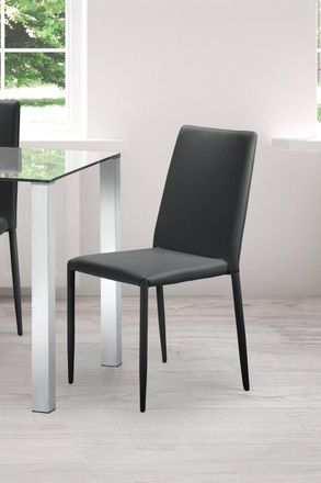 Julian Bowen Jazz Fully Upholstered Stacking Dining Chair (Set of 4) in Black