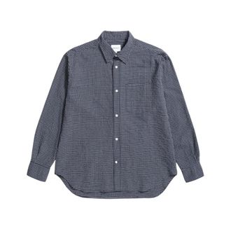 Norse Projects Overhemden, Heren, Blauw, S, Katoen, Espevik Oversized Check Shirt