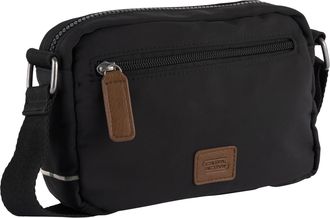 Camel Active Handtasche CAMEL ACTIVE Aurum, Damen, Gr. B/H/T: 23cm x 15cm x 5cm, schwarz, Polyester, beschichtet, clean, unifarben mit Farbeins&auml;tzen, Taschen Handt