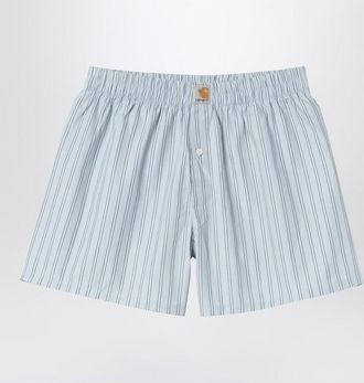 Carhartt Work in Progress Cotton boxer shorts in Grimsby Stripe / Blue Fog