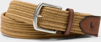 Polo Ralph Lauren Mens Colourful braided canvas belt