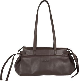 Vic Mati&eacute; Claudita Soft Horizontal Bowling Bag - Dames - Schoudertassen - Bruin - ONE Size - Leer - Tassen