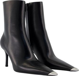 Alexander Wang Womens Ankle Boot Black Calfskin Heels