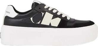 Calvin Klein Contemporary Flatform Sneakers - Dames - Sneakers - Zwart - 41 EU - Leer - Schoenen