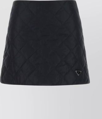 Prada quilted a-line mini skirt