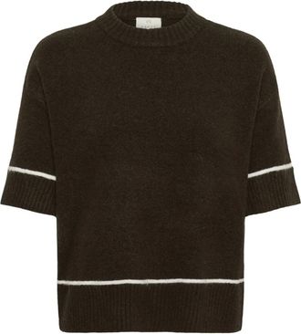 Kaffe Ronde hals gebreid - Dames - Ronde hals truien - Bruin - XL - Truien & Vesten