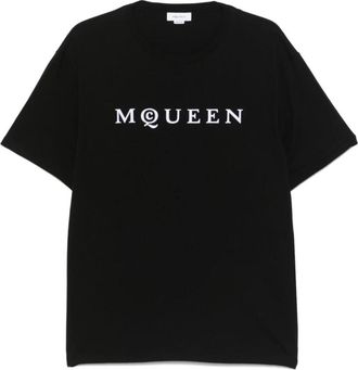 Alexander McQueen Zwart T-shirt & Polo Ss 25 Stijlvolle pasvorm - Heren - T-shirts - Zwart - L - Katoen - Tops