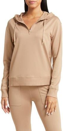 Travis Mathew Horizon Line Quarter Zip Hoodie in Natural at Nordstrom Rack, Size X-Small