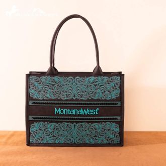 Montana West Embroidered Collection Concealed Carry Purse In Black