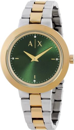 A|X Armani Exchange Jackie Quartz Green Dial Ladies Watch AX5176