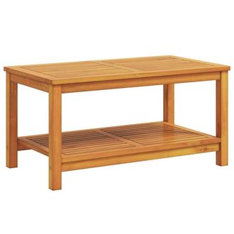 Berkfield Home Coffee Table 110x55x45 cm Solid Acacia Wood in Brown | Size: 110 x 55 x 45 cm