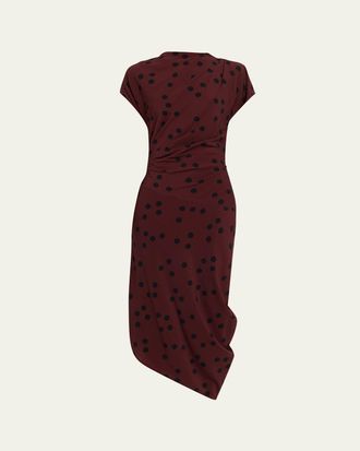 Proenza Schouler Ren Polka Dot Ruched Dress
