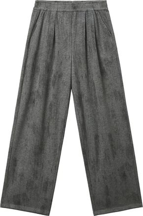 B+ab Geplooide broek met elastische tailleband - Grijs