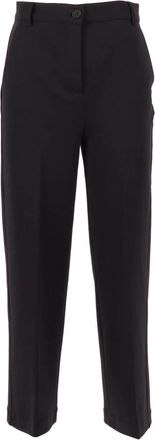 Max Mara Pantalone in Jersey Abano - Heren - Straight fit broeken - Zwart - S - Broeken
