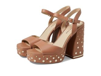 Kenneth Cole Dolly Studs High Womens Heels Classic Tan Leather : 8.5 M