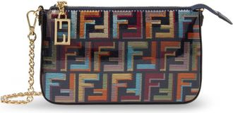 Fendi Baguette Ff Fabric Clutch Bag