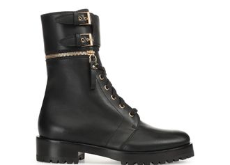 Sergio Rossi Black Midway Biker Boots Size 40