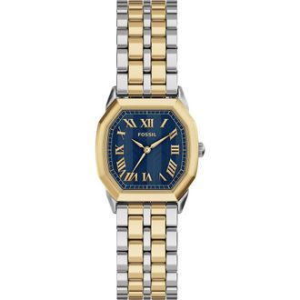 Fossil Harlow Two-Tone Bracelet Watch, 27mm in Two Tone at Nordstrom