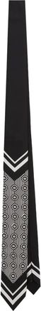 Dolce & Gabbana Cravatta in seta con motivo geometrico - Nero