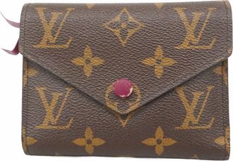 Louis Vuitton Brown Fuchsia Wallet (Tri-Fold) (Pre-Owned)