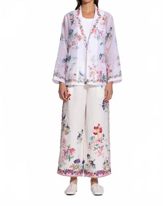 Ranna Gill Eva Floral Jacket In Ivory