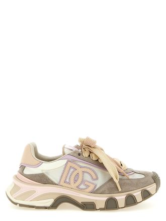 Dolce & Gabbana Beige Calfskin Athletic Womens Sneakers