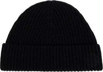 Jil Sander Wollen muts - Heren - Hoeden - Zwart - ONE Size - Wol - Accessoires